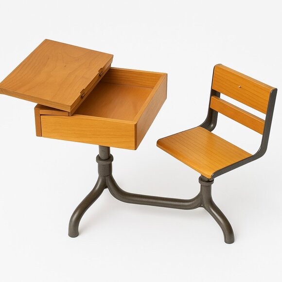 American Girl Doll School Desk & Chair Set – Wood & Metal – Vintage Style - Picture 1 of 10